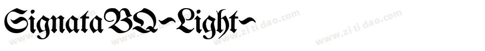SignataBQ-Light字体转换
