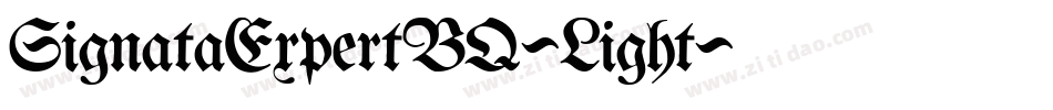 SignataExpertBQ-Light字体转换
