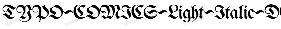 TYPO-COMICS-Light-Italic-DEMO字体转换