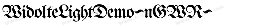 WidolteLightDemo-nGWR字体转换
