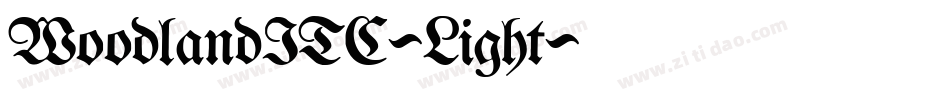 WoodlandITC-Light字体转换