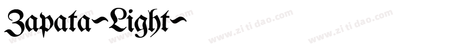 Zapata-Light字体转换