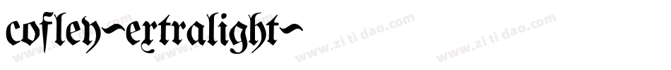 cofley-extralight字体转换
