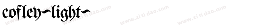 cofley-light字体转换