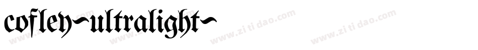 cofley-ultralight字体转换
