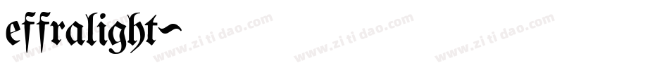 effralight字体转换