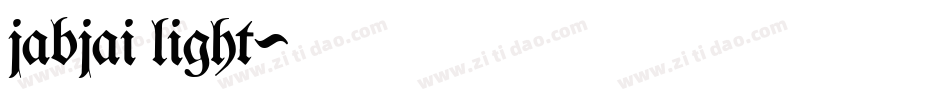 jabjai_light字体转换