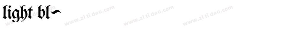 light_bl字体转换