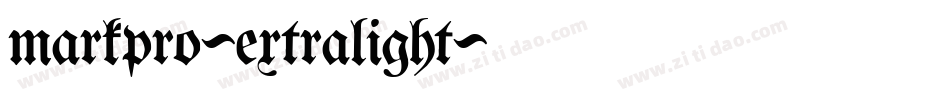 markpro-extralight字体转换