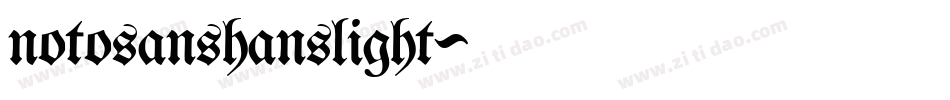 notosanshanslight字体转换