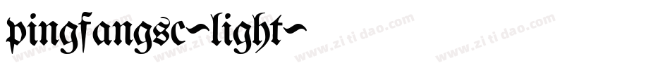 pingfangsc-light字体转换