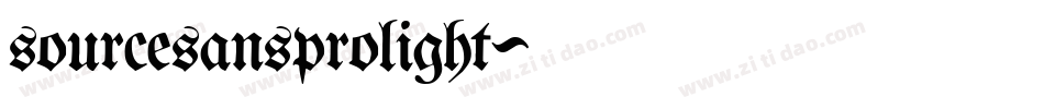 sourcesansprolight字体转换