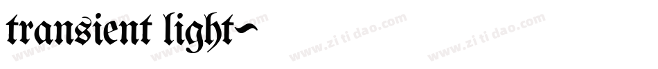 transient_light字体转换