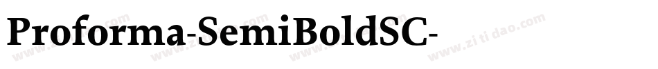 Proforma-SemiBoldSC字体转换