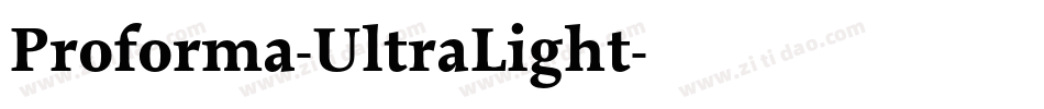 Proforma-UltraLight字体转换