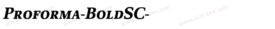 Proforma-BoldSC字体转换