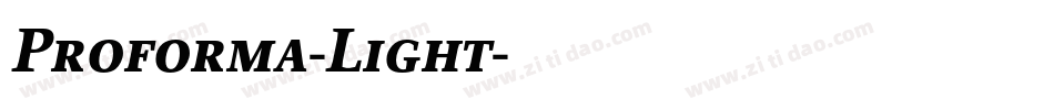 Proforma-Light字体转换