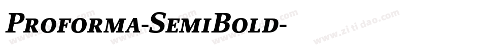 Proforma-SemiBold字体转换
