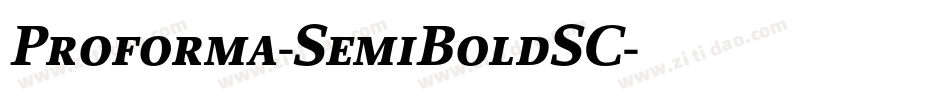 Proforma-SemiBoldSC字体转换