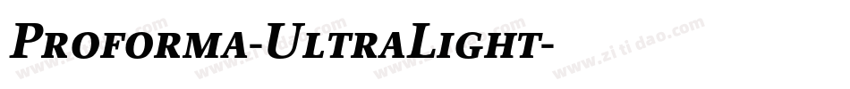 Proforma-UltraLight字体转换