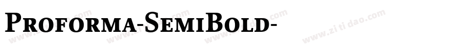 Proforma-SemiBold字体转换