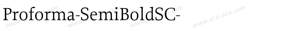 Proforma-SemiBoldSC字体转换