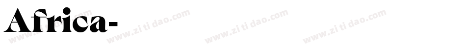 Africa字体转换