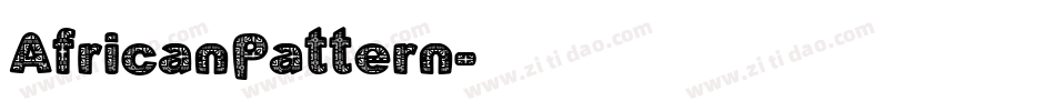 AfricanPattern字体转换