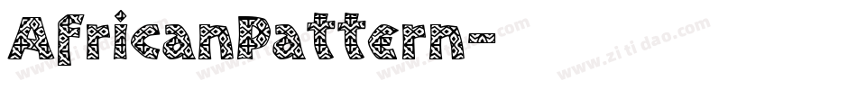 AfricanPattern字体转换