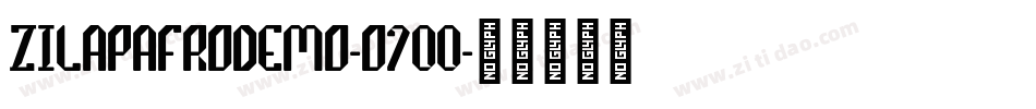 ZilapAfroDemo-o700字体转换