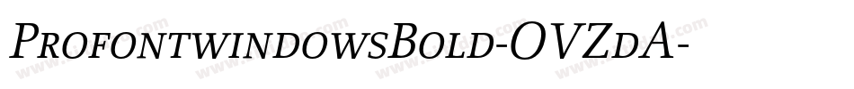 ProfontwindowsBold-OVZdA字体转换