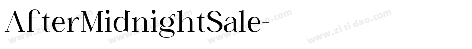 AfterMidnightSale字体转换
