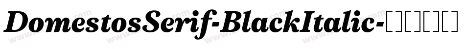 DomestosSerif-BlackItalic字体转换