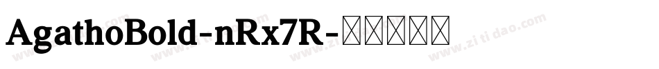 AgathoBold-nRx7R字体转换