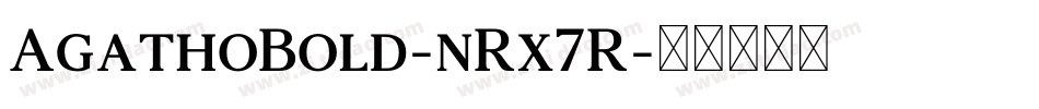 AgathoBold-nRx7R字体转换