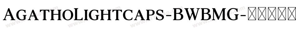 AgathoLightcaps-BWBMG字体转换