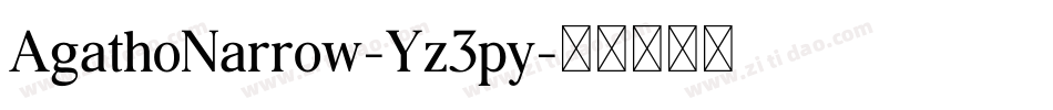 AgathoNarrow-Yz3py字体转换