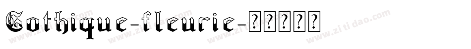 Gothique-fleurie字体转换
