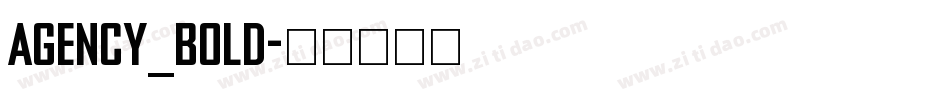 Agency_Bold字体转换
