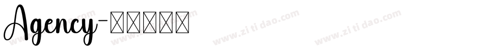 Agency字体转换