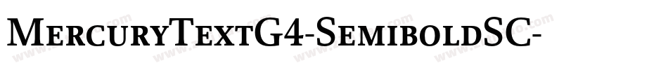 MercuryTextG4-SemiboldSC字体转换