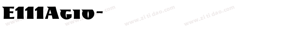 E111Agio字体转换
