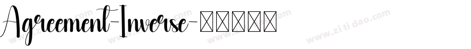 Agreement-Inverse字体转换
