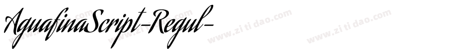 AguafinaScript-Regul字体转换