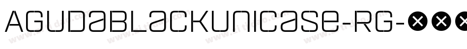 AgudaBlackUnicase-Rg字体转换
