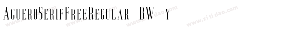 AgueroSerifFreeRegular-BW0y5字体转换