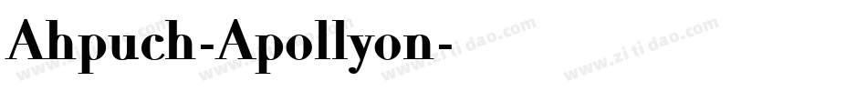 Ahpuch-Apollyon字体转换