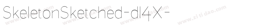 SkeletonSketched-dl4X字体转换