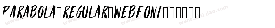 parabola-regular-webfont转换器字体转换