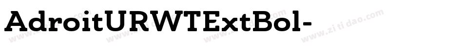 AdroitURWTExtBol字体转换
